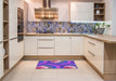 Patterned Neon Purple Rug in a Kitchen, pat1471pur