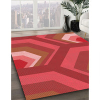 Patterned Orange Rug, pat1471rd