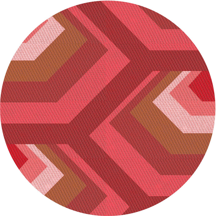 Square Patterned Orange Rug, pat1471rd