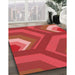 Machine Washable Transitional Orange Rug in a Family Room, wshpat1471rd