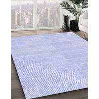 Patterned Lavender Blue Rug, pat1472blu