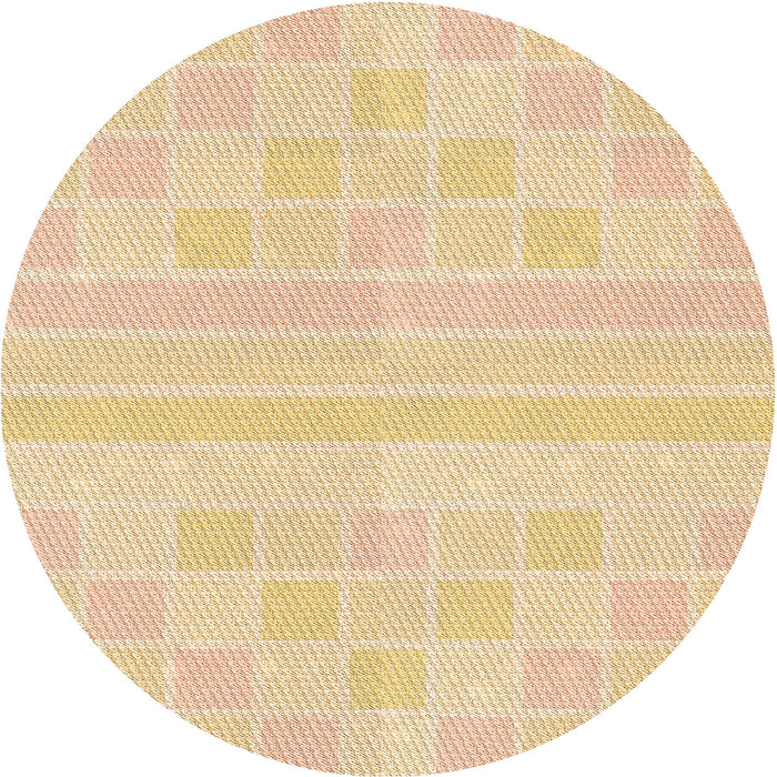 Square Patterned Khaki Gold Rug, pat1472org
