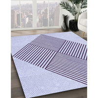 Patterned Lavender Blue Rug, pat1473blu