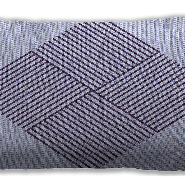 Patterned Rectangular Lavender Blue Lumbar Throw Pillow, 13 inch by 19 inch, lbpat1473blu