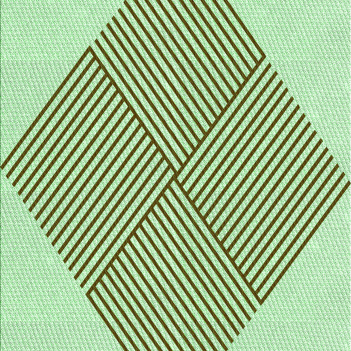 Machine Washable Transitional Green Rug, wshpat1473grn