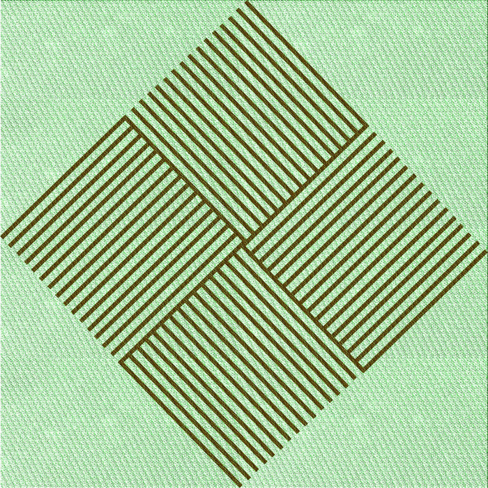 Round Machine Washable Transitional Green Rug, wshpat1473grn