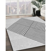 Patterned Platinum Gray Rug, pat1473gry