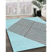 Patterned Light Slate Gray Rug in Family Room, pat1473lblu