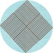Square Patterned Light Slate Gray Rug, pat1473lblu