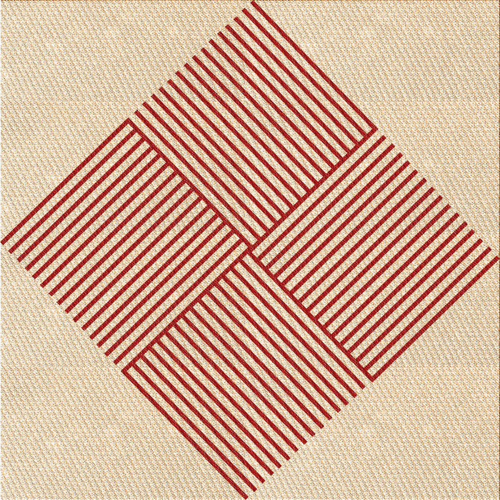 Round Patterned Bright Orange Rug, pat1473org