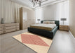 Patterned Bright Orange Rug in a Bedroom, pat1473org