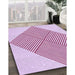Patterned Dark Hot Pink Rug in Family Room, pat1473pur
