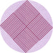 Square Patterned Dark Hot Pink Rug, pat1473pur