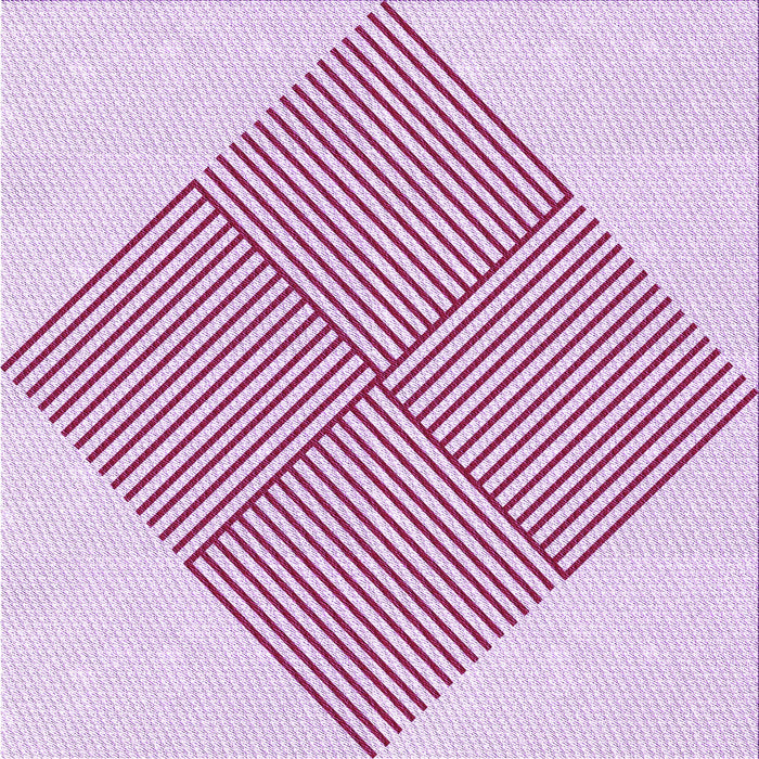 Round Patterned Dark Hot Pink Rug, pat1473pur