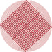 Square Patterned Light Rose Pink Rug, pat1473rd