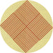 Square Patterned Sun Yellow Rug, pat1473yw