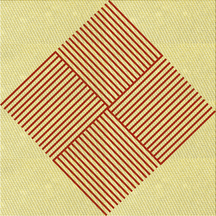 Round Patterned Sun Yellow Rug, pat1473yw