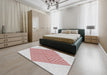 Patterned Off-White Novelty Rug in a Bedroom, pat1473