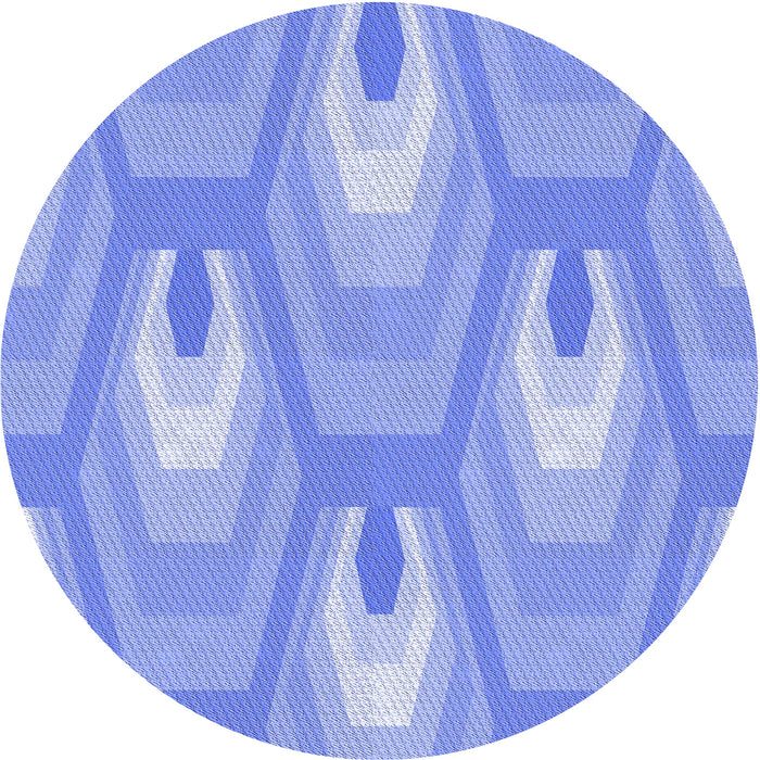 Square Machine Washable Transitional Light Slate Blue Rug in a Living Room, wshpat1474blu