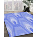 Machine Washable Transitional Light Slate Blue Rug in a Family Room, wshpat1474blu