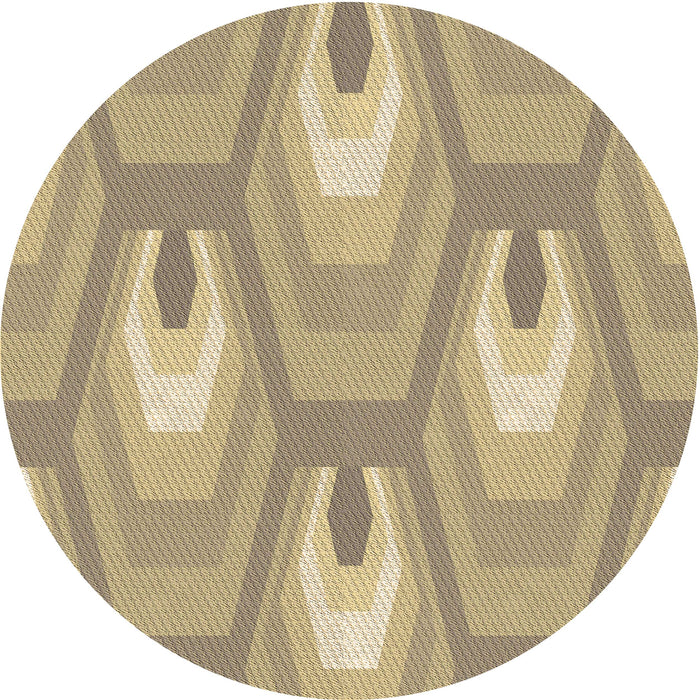 Square Patterned Dark Almond Brown Rug, pat1474brn