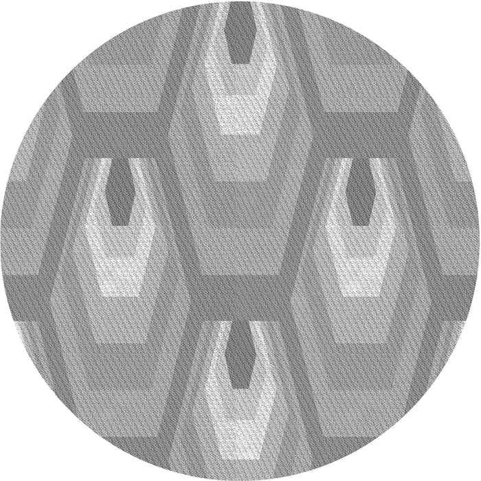 Square Patterned Gray Rug, pat1474gry