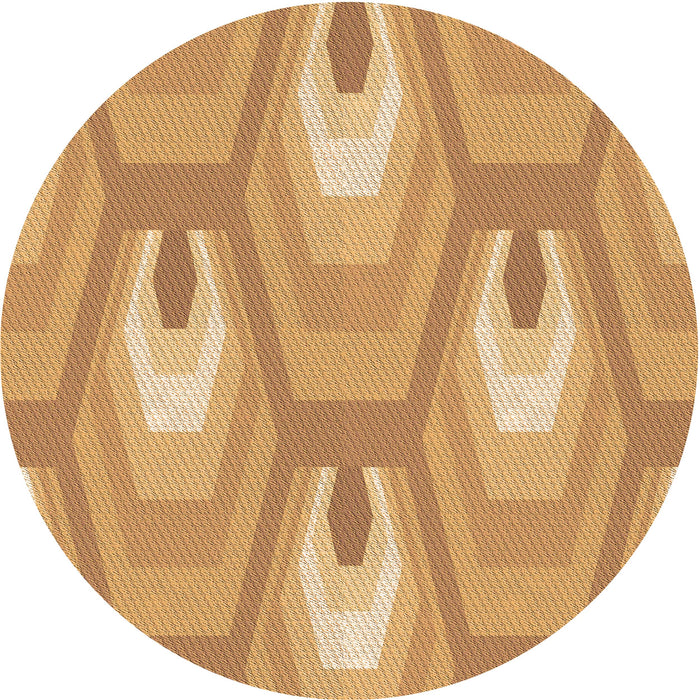 Square Patterned Orange Rug, pat1474org