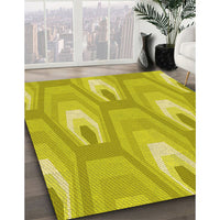 Patterned Yellow Rug, pat1474yw