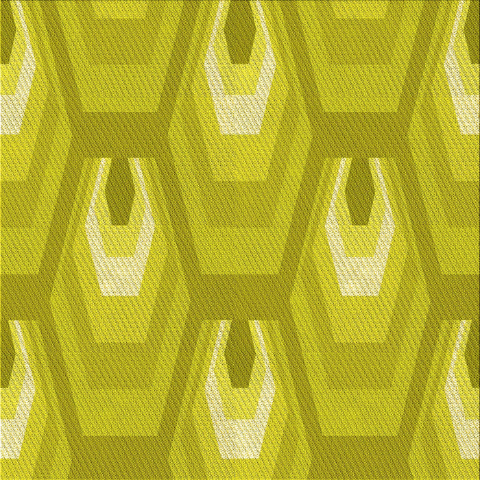 Round Machine Washable Transitional Yellow Rug, wshpat1474yw