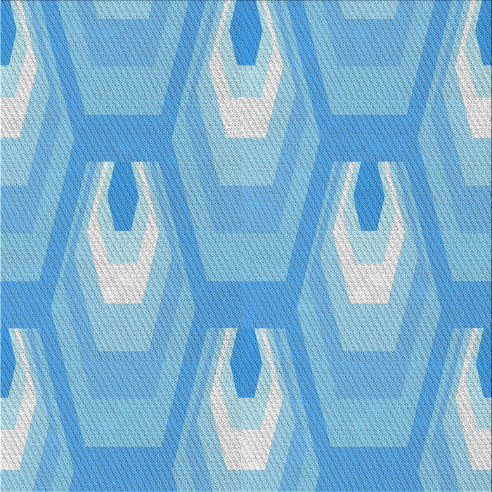 Sideview of Machine Washable Transitional Blue Rug, wshpat1474