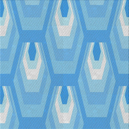 Square Patterned Blue Novelty Rug, pat1474