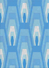 Machine Washable Transitional Blue Rug, wshpat1474