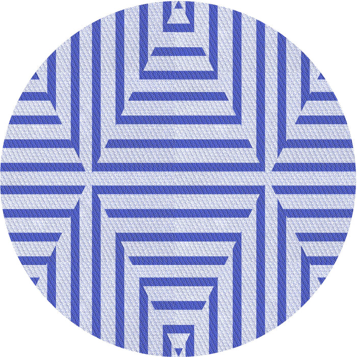 Square Patterned Blue Rug, pat1475blu