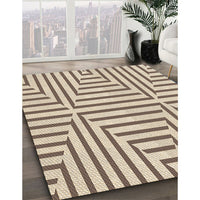 Patterned Vanilla Gold Rug, pat1475brn