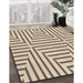 Patterned Vanilla Gold Rug in Family Room, pat1475brn