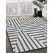 Patterned Silver Gray Rug in Family Room, pat1475gry