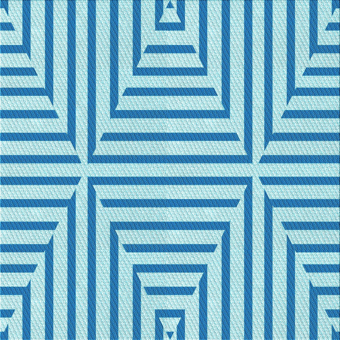 Round Patterned Blue Rug, pat1475lblu