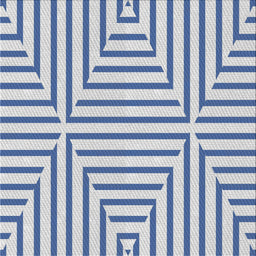 Square Patterned Platinum Gray Novelty Rug, pat1475