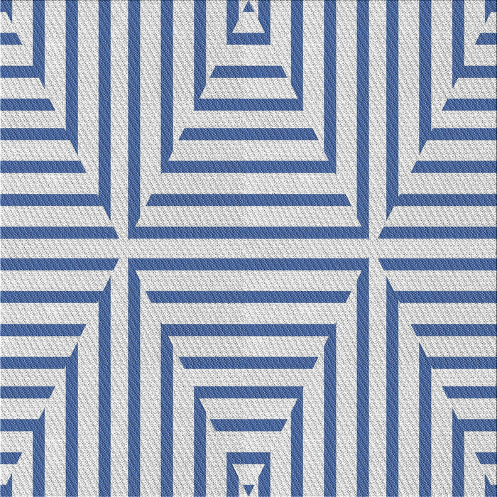 Square Patterned Platinum Gray Novelty Rug, pat1475