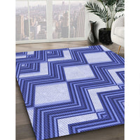 Patterned Sky Blue Rug, pat1476blu