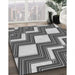 Patterned Cloud Gray Rug in Family Room, pat1476gry