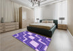 Patterned Amethyst Purple Rug in a Bedroom, pat1476pur