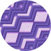 Square Patterned Amethyst Purple Rug, pat1476pur