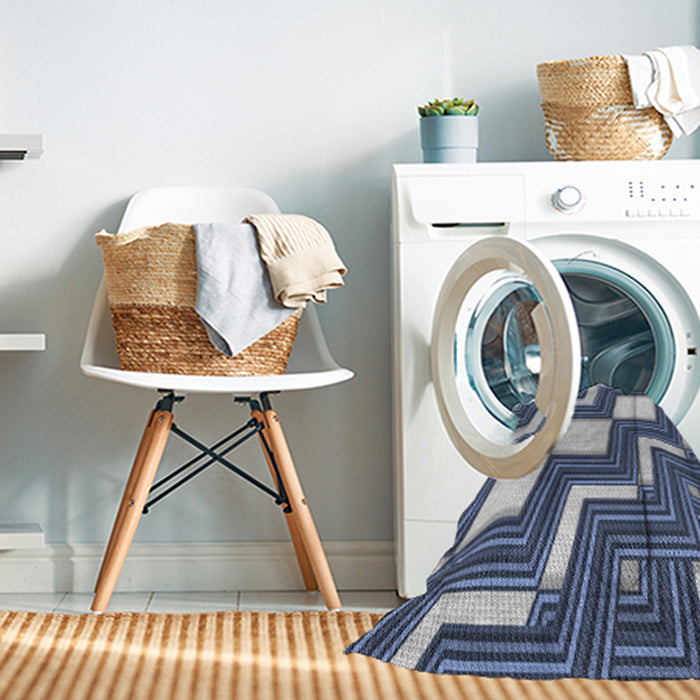 Machine Washable Transitional Blue Rug in a Washing Machine, wshpat1476