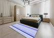 Patterned Blue Rug in a Bedroom, pat1477blu