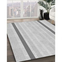 Patterned Platinum Gray Rug, pat1477gry