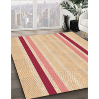 Patterned Khaki Gold Rug, pat1477org