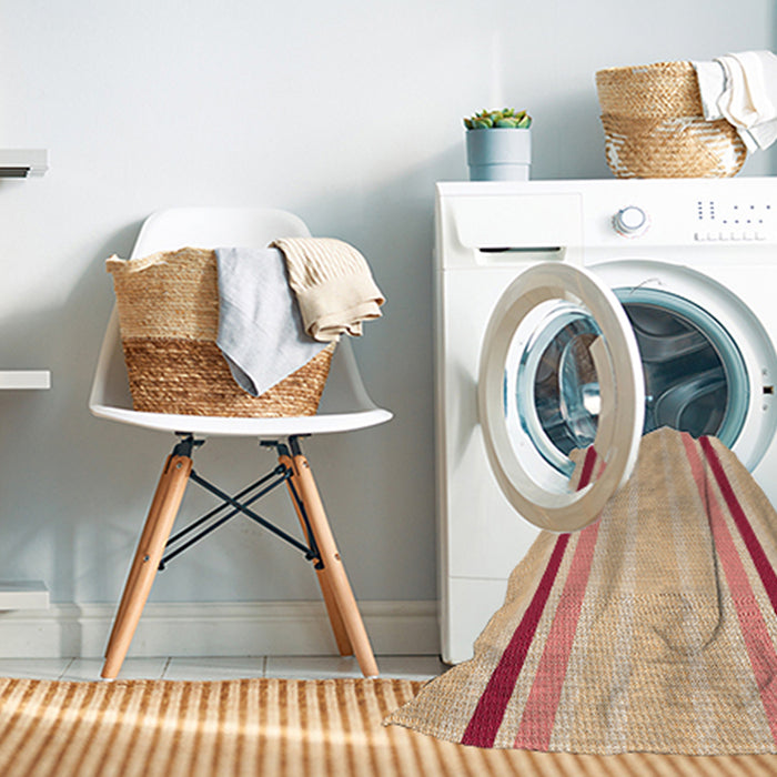 Machine Washable Transitional Khaki Gold Rug in a Washing Machine, wshpat1477org