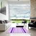 Square Patterned Purple Rug in a Living Room, pat1477pur