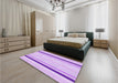 Patterned Purple Rug in a Bedroom, pat1477pur